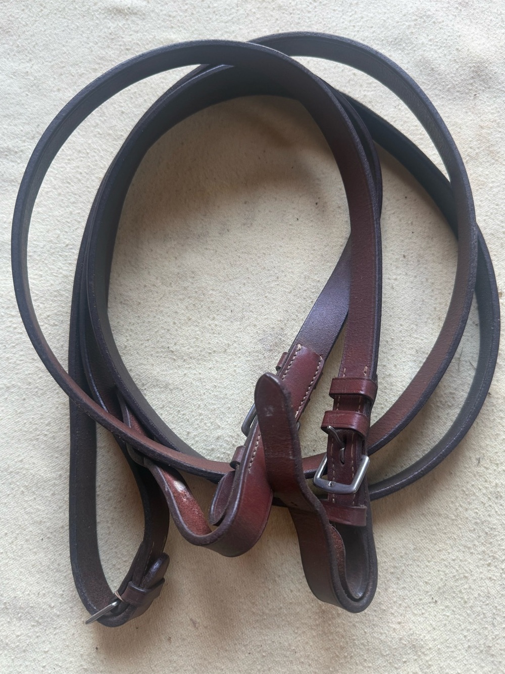 54” oakbark curb reins